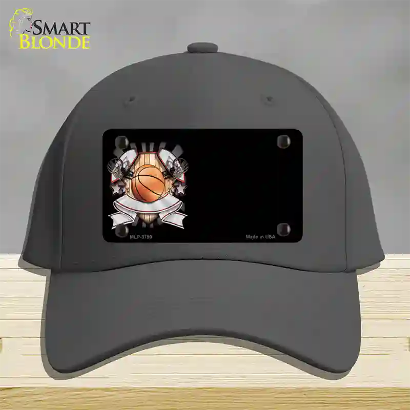 Basketball Banner Offset Novelty License Plate Hat Cotton / Charcoal