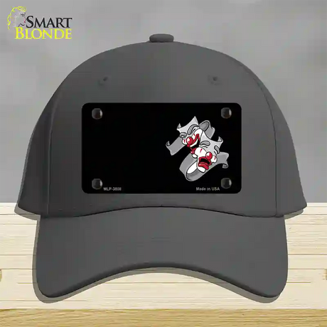 Theater Drama Offset Novelty License Plate Hat Cotton / Charcoal