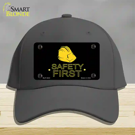 Safety First Novelty License Plate Hat Cotton / Charcoal