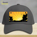 Southwest Orange Sunset Novelty License Plate Hat Cotton / Charcoal