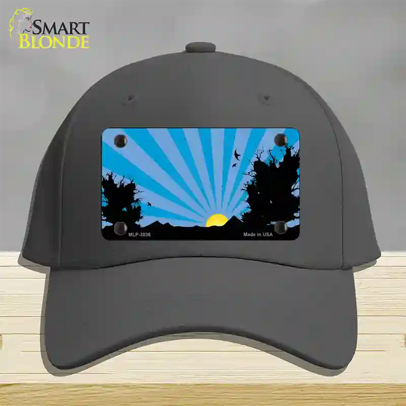 Southwest Blue Sunset Novelty License Plate Hat Cotton / Charcoal