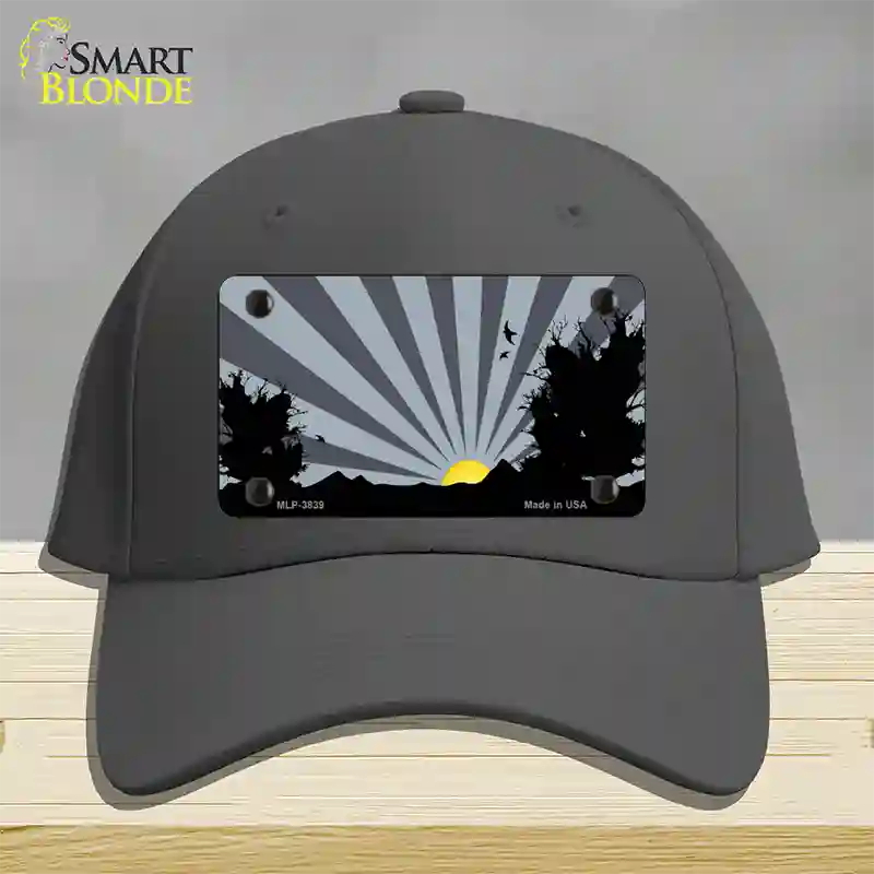 Southwest Gray Sunset Novelty License Plate Hat Cotton / Charcoal