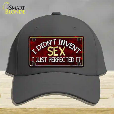 Didnt Invent Sex Novelty License Plate Hat Cotton / Charcoal