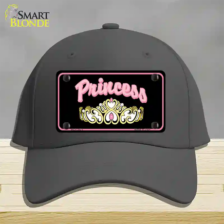 Princess Tiara Novelty License Plate Hat Cotton / Charcoal