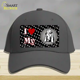 I Love My Basset Hound Novelty License Plate Hat Cotton / Charcoal