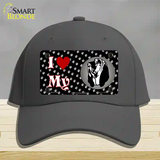 I Love My Bloodhound Novelty License Plate Hat Cotton / Charcoal