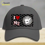 I Love My Chihuahua Novelty License Plate Hat Cotton / Charcoal