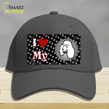 I Love My Poodle Novelty License Plate Hat Cotton / Charcoal