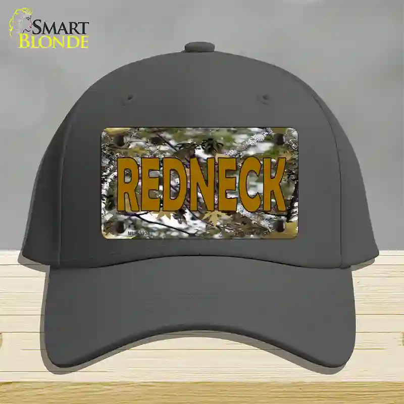 Redneck Camo Novelty License Plate Hat Cotton / Charcoal