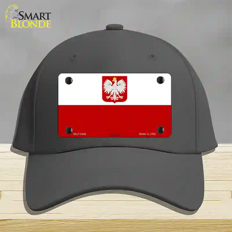 Poland Eagle Flag Novelty License Plate Hat Cotton / Charcoal