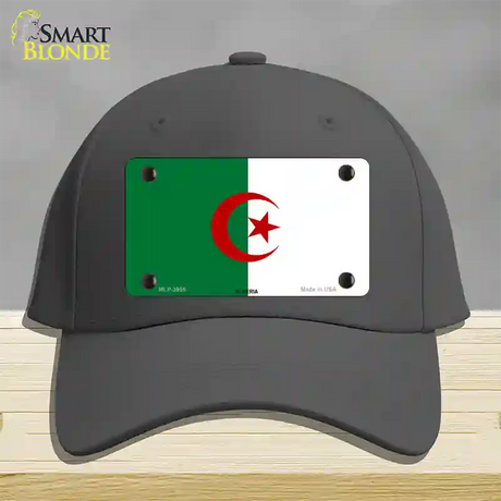 Algeria Flag Novelty License Plate Hat Cotton / Charcoal