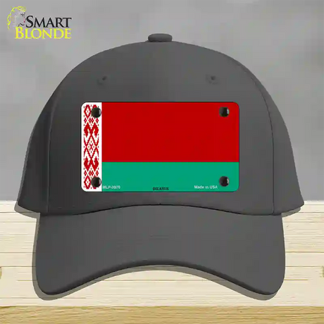 Belarus Flag Novelty License Plate Hat Cotton / Charcoal