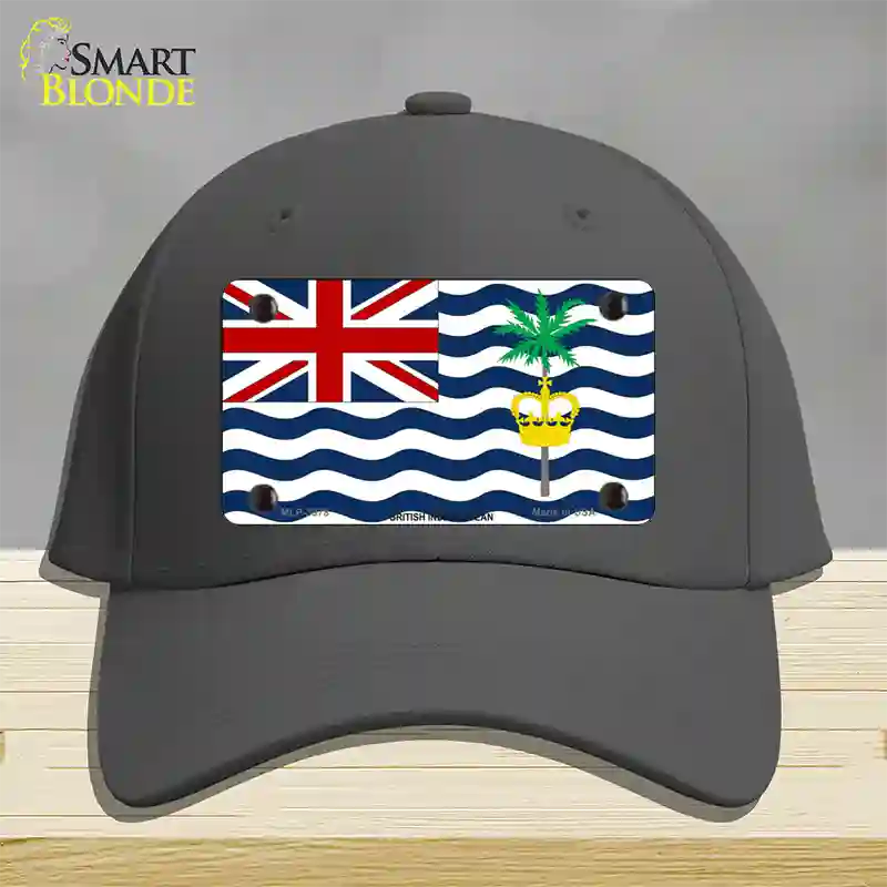 British Indian Ocean Flag Novelty License Plate Hat Cotton / Charcoal