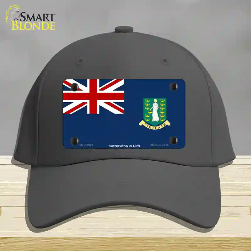 British Virgin Islands Flag Novelty License Plate Hat Cotton / Charcoal