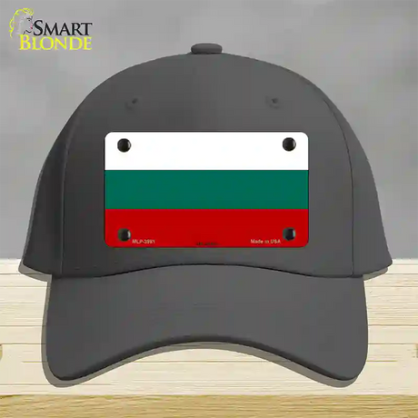 Bulgaria Flag Novelty License Plate Hat Cotton / Charcoal