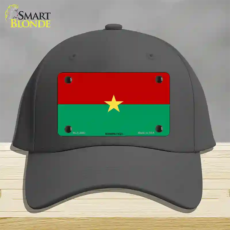 Burkina Faso Flag Novelty License Plate Hat Cotton / Charcoal