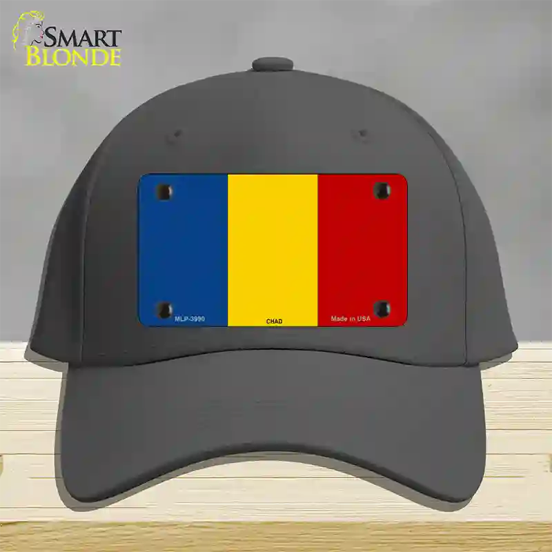 Chad Flag Novelty License Plate Hat Cotton / Charcoal