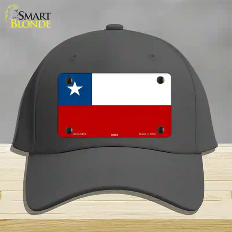 Chile Flag Novelty License Plate Hat Cotton / Charcoal