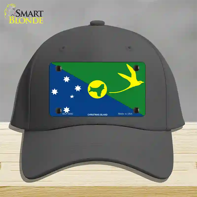 Christmas Island Flag Novelty License Plate Hat Cotton / Charcoal