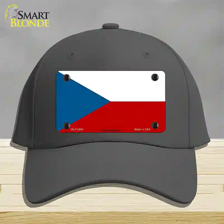 Czech Republic Flag Novelty License Plate Hat Cotton / Charcoal