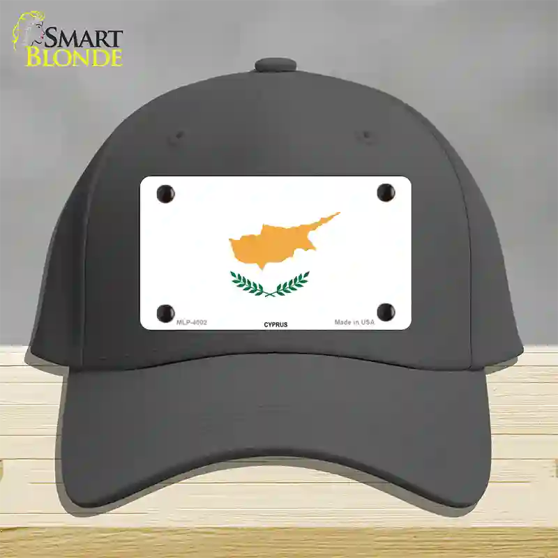 Cyprus Flag Novelty License Plate Hat Cotton / Charcoal