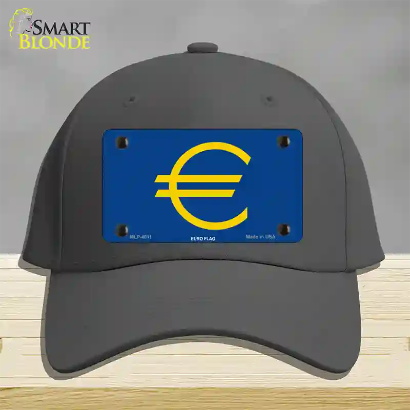 Euro Flag Novelty License Plate Hat Cotton / Charcoal