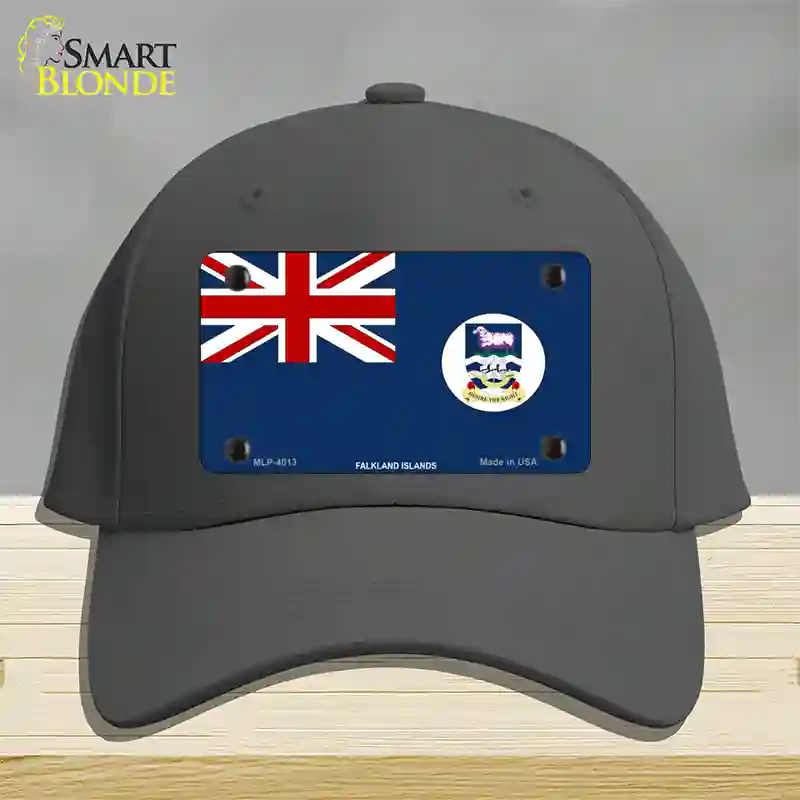 Falkland Islands Flag Novelty License Plate Hat Cotton / Charcoal