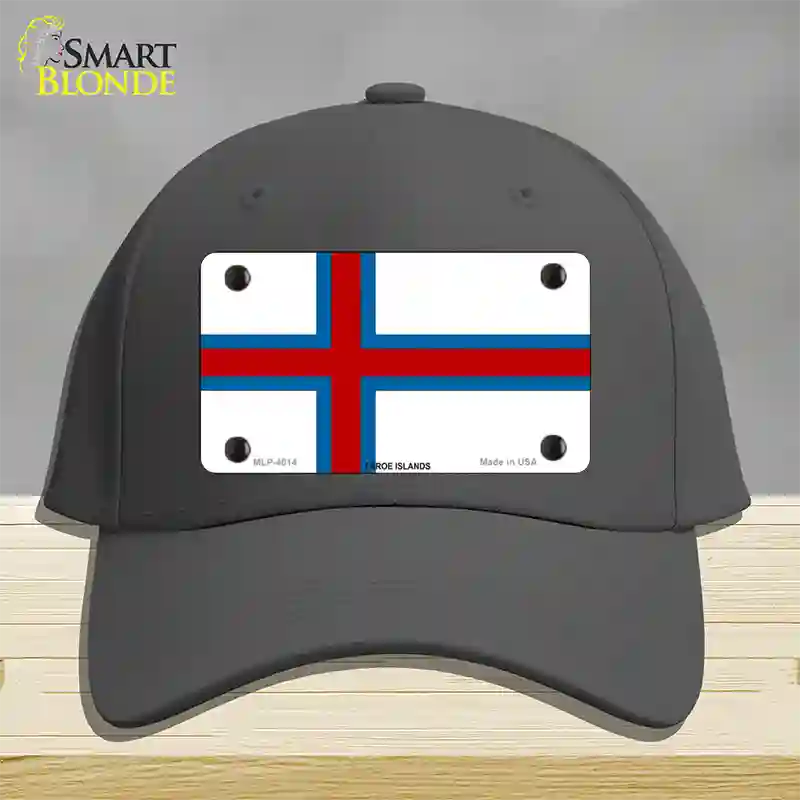 Faroe Islands Flag Novelty License Plate Hat Cotton / Charcoal