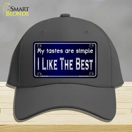 My Tastes Are Simple Novelty License Plate Hat Cotton / Charcoal