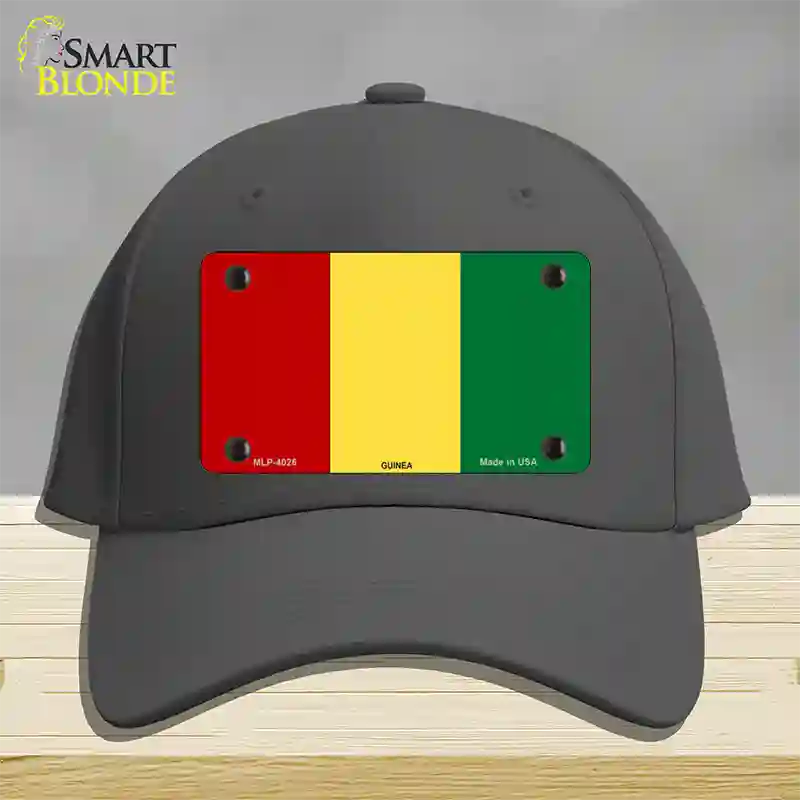 Guinea Flag Novelty License Plate Hat Cotton / Charcoal