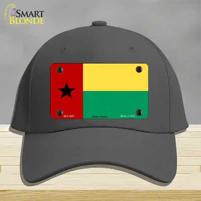 Guinea-Bissau Flag Novelty License Plate Hat Tag Sign Cotton / Charcoal