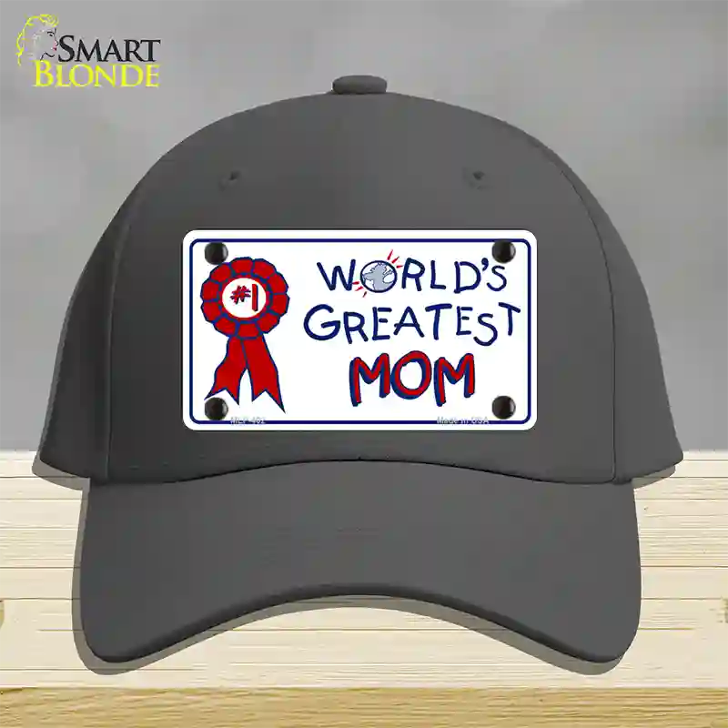 Worlds Greatest Mom Novelty License Plate Hat Cotton / Charcoal