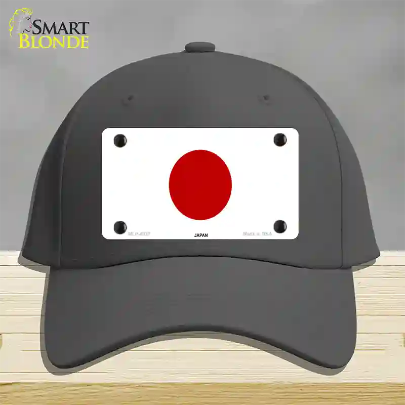 Japan Flag Novelty License Plate Hat Cotton / Charcoal