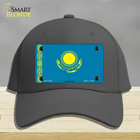 Kazakhstan Flag Novelty License Plate Hat Cotton / Charcoal