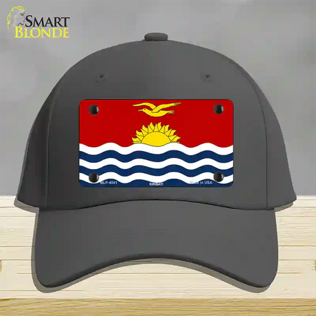 Kiribati Flag Novelty License Plate Hat Cotton / Charcoal