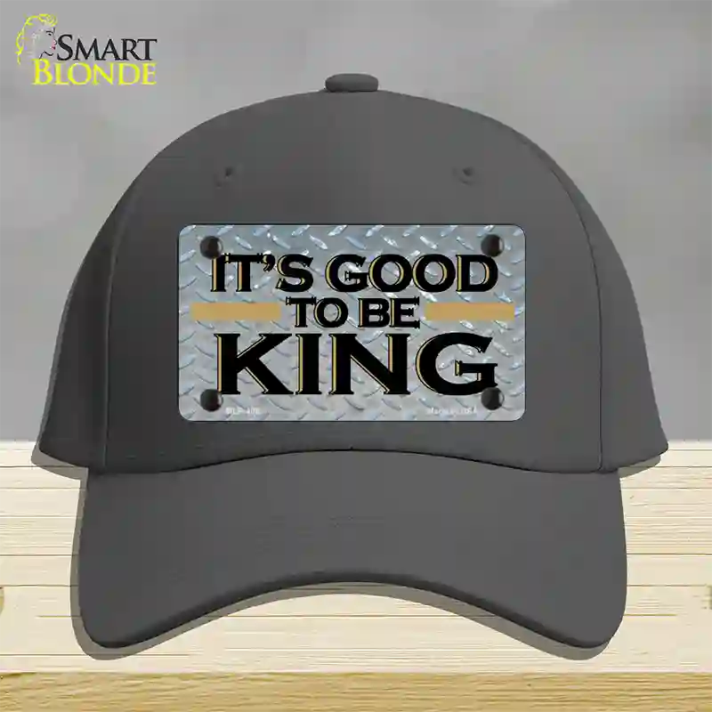 Good To Be King Novelty License Plate Hat Cotton / Charcoal