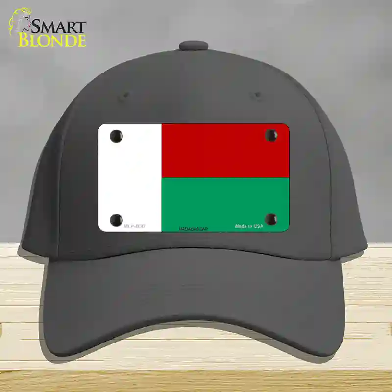 Madagascar Flag Novelty License Plate Hat Cotton / Charcoal