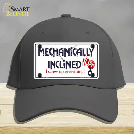 Mechanically Inclined Novelty License Plate Hat Cotton / Charcoal