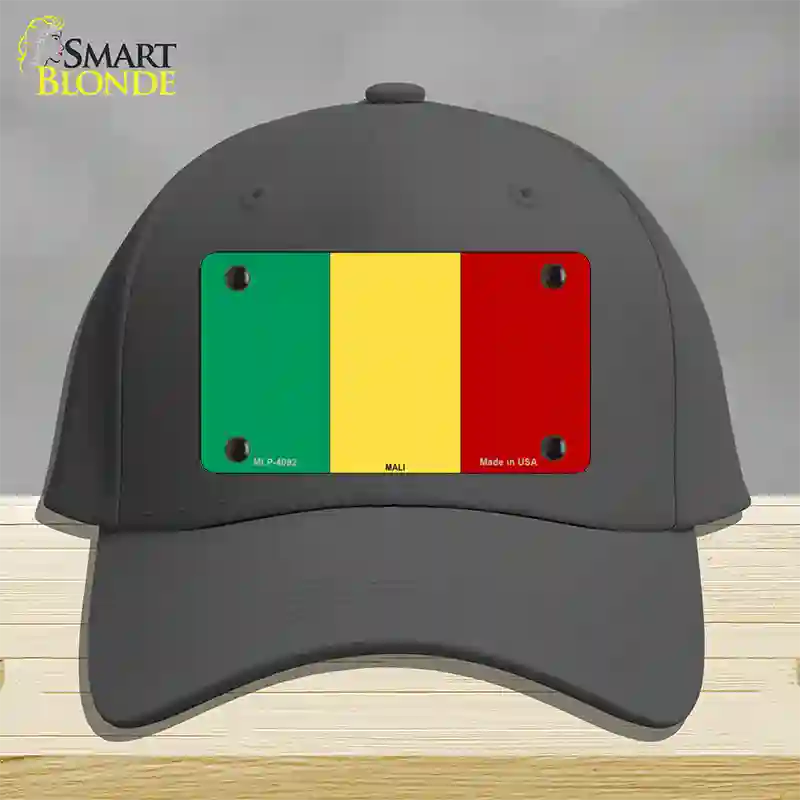 Mali Flag Novelty License Plate Hat Cotton / Charcoal