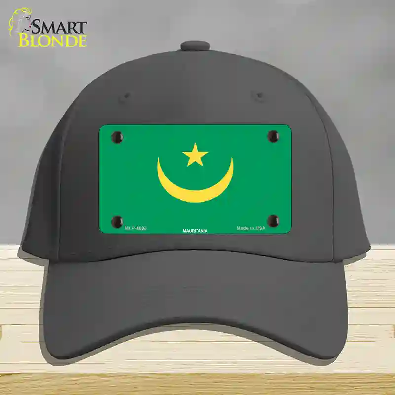 Mauritania Flag Novelty License Plate Hat Cotton / Charcoal