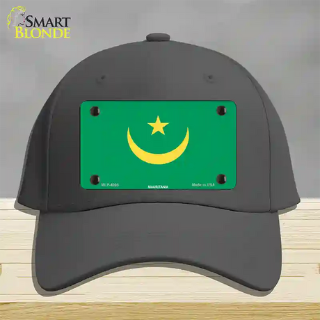 Mauritania Flag Novelty License Plate Hat Cotton / Charcoal