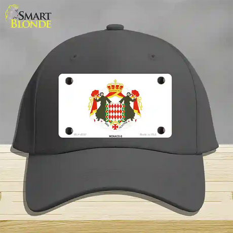 Monaco-S Flag Novelty License Plate Hat Cotton / Charcoal