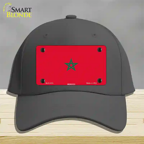 Morocco Flag Novelty License Plate Hat Cotton / Charcoal