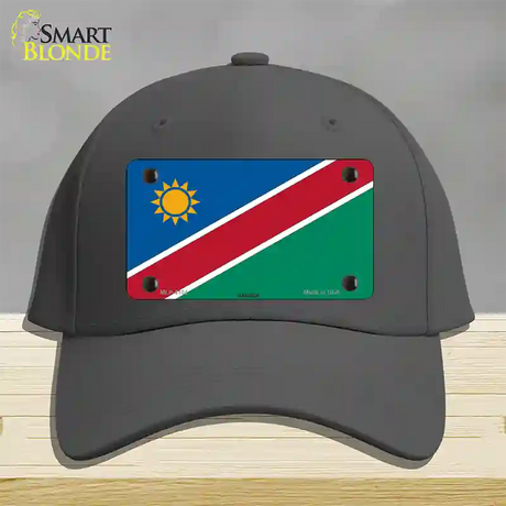 Namibia Flag Novelty License Plate Hat Cotton / Charcoal