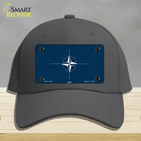 Nato Flag Novelty License Plate Hat Cotton / Charcoal