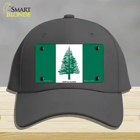 Norfolk Islands Flag Novelty License Plate Hat Cotton / Charcoal