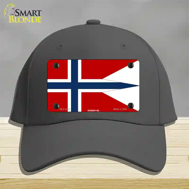 Norway-NS Flag Novelty License Plate Hat Cotton / Charcoal