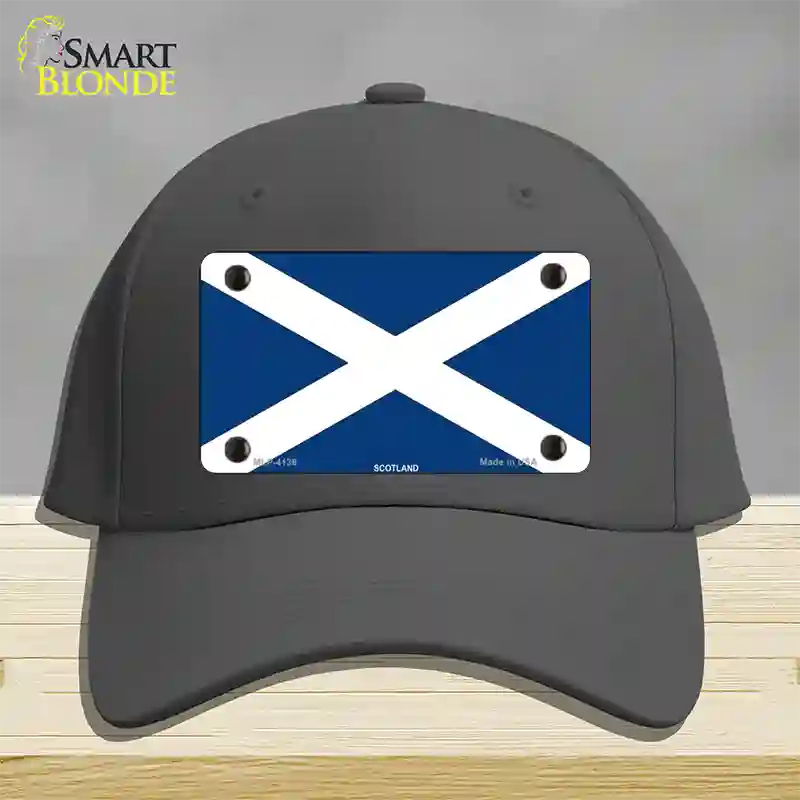 Scotland Flag Novelty License Plate Hat Cotton / Charcoal