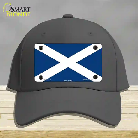 Scotland Flag Novelty License Plate Hat Cotton / Charcoal