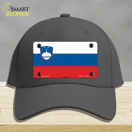 Slovenia Flag Novelty License Plate Hat Cotton / Charcoal